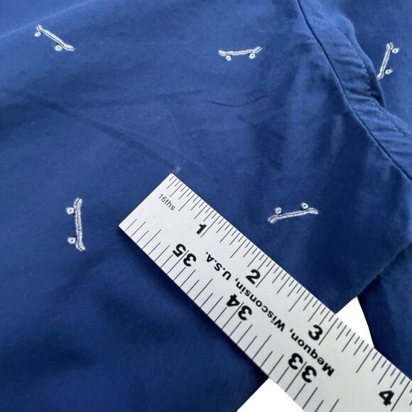 Brooks Brothers Shirt Men Large Blue Skateboard Embroidery Regent Fit Skate Polo - Picture 10 of 13